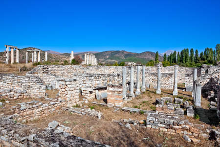 Bishop's Palace ruins in Aphrodisias (Turkey) - Byzantine period.のeditorial素材