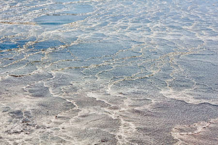Famous travertine terraces in Pamukkale (ancient Hierapolis), Anatolia, Turkye.の写真素材