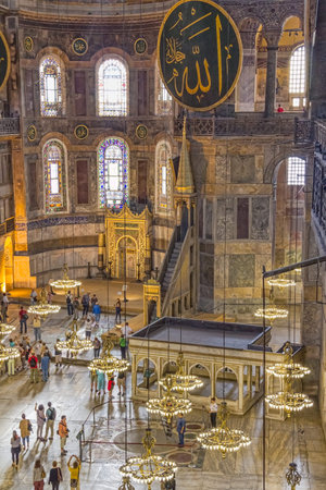 ISTANBUL, TURKEY - SEPTEMBER 29: Hagia Sophia indoor shot on September 29, 2011 in Istanbul. It is a...