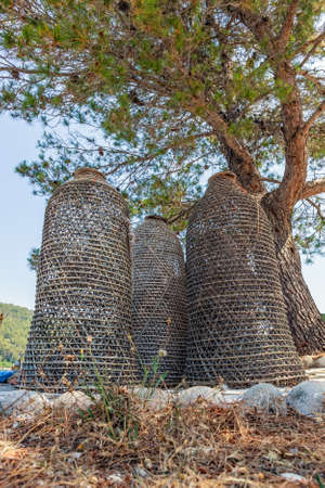 Traditional Croatian fishing traps  Island Mljet near Dubrovnik, Croatia の写真素材
