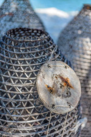 Traditional Croatian fishing traps の写真素材