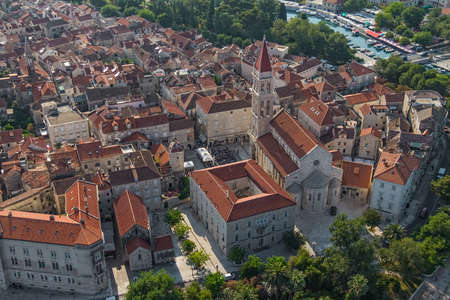Trogir old town panoramaの写真素材