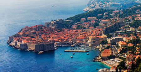 Dubrovnik panorama from the hillのeditorial素材