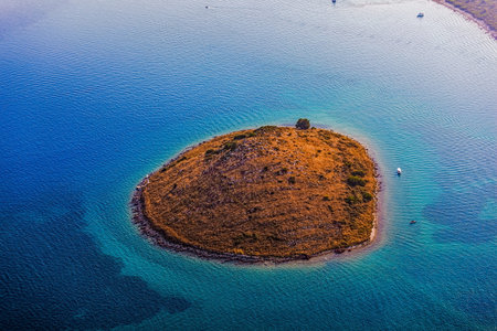 Small island in Zadar area, Croatiaの写真素材