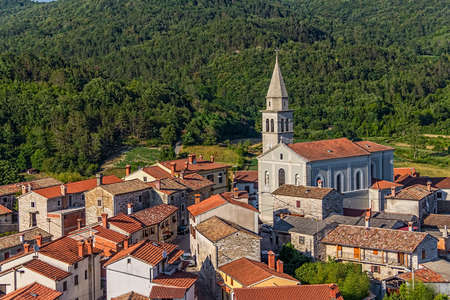 Beram small picturesque village in Istria (Istra), Croatiaの写真素材