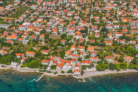 Small town Orebic, Peljesac peninsula, Croatia. Well known tourist destination.の写真素材