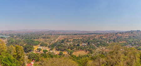 Many stupas around Pindaya caves, Buddhist shrine.の写真素材