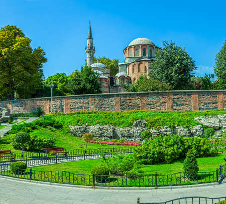 Chora Church is the most beautiful Byzantine church after Hagia Sophia  The church is situated in Edirnekapi neighborhood of Istanbulの写真素材