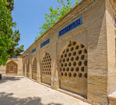 SHIRAZ, IRAN - MAY 2, 2015: Traditional buildings around the tomb of Hafez, an iranian great poet.のeditorial素材