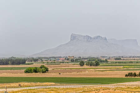 View from ruins of old city Persepolis, landscape.の写真素材