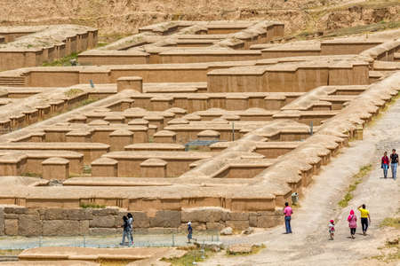 PERSEPOLIS, IRAN - MAY 3, 2015: The Treasury detail of the ruins of old city, a capital of the Achaemenid Empire 550 - 330 BC.のeditorial素材