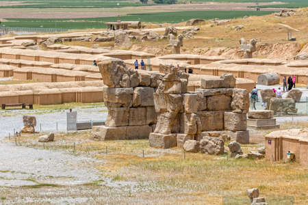 PERSEPOLIS, IRAN - MAY 3, 2015: Ruins of old city, a capital of the Achaemenid Empire 550 - 330 BC.のeditorial素材