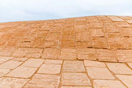 Disused old building roof detail at the foot of the Tower of Silence in Yazd, Iran.