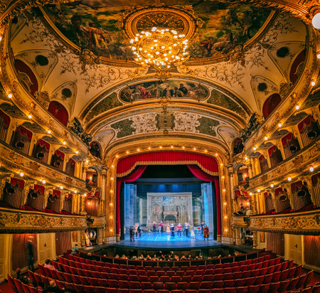 ZAGREB, CROATIA - March 17, 2016: General rehearsal of the ballet Romeo and Juliet in beautiful...