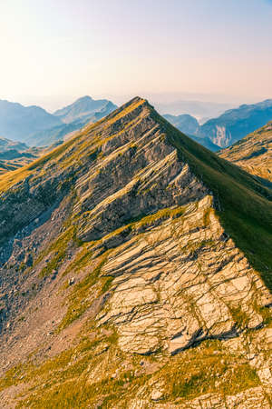Helicopter aerial photo at Durmitor national park in the Montenegro continental part.の写真素材