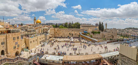 Western Wall Jerusalem panoramaのeditorial素材