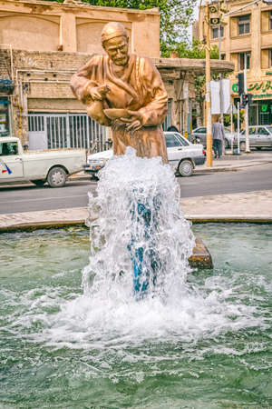 Yazd fountain statueのeditorial素材