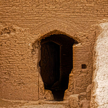 Narin Castle entrance Meybodの写真素材