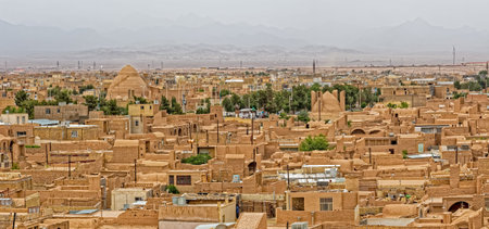 Meybod city aerial viewのeditorial素材