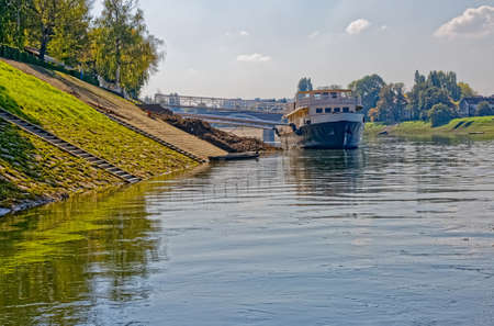 Boat on the riverの写真素材