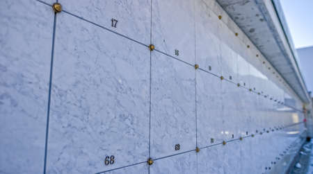 Empty marble tombsの写真素材