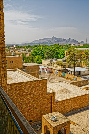 Isfahan mountain in distance