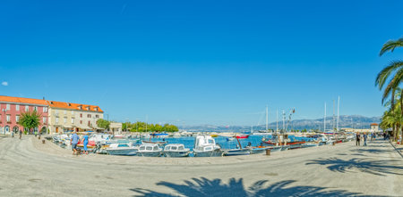 Supetar marina in summer