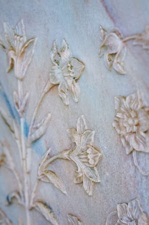 The Taj Mahal decoartion detail, Indiaのeditorial素材