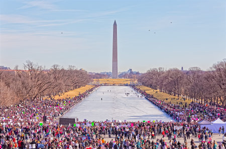 Washington Monument obelisk United States of Americaのeditorial素材
