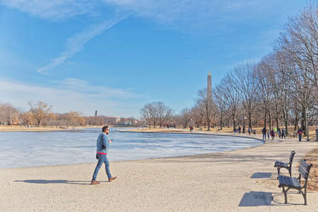 Washington National Mall winter walk United States of Americaのeditorial素材