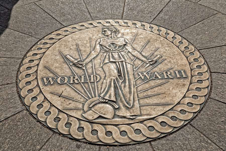 Victory Medal design World War II Memorial in Washington DCのeditorial素材