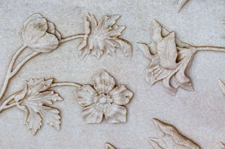 The Taj Mahal decoartion detail, Indiaのeditorial素材