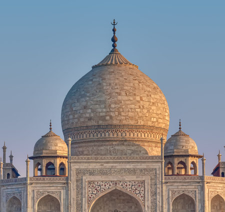 The Famous Taj Mahal dome, Indiaのeditorial素材