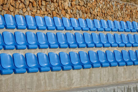Blue Chairs At The Stadiumの写真素材