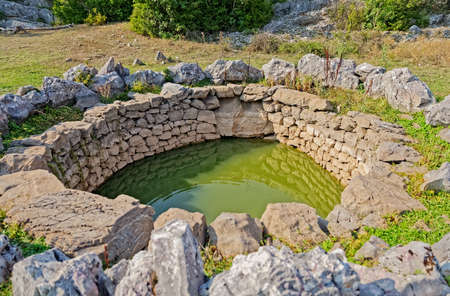 Roman wells detail in Rajcice near Splitの写真素材