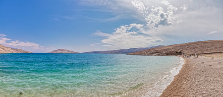 Beach Rucica on the island Pag, Croatia