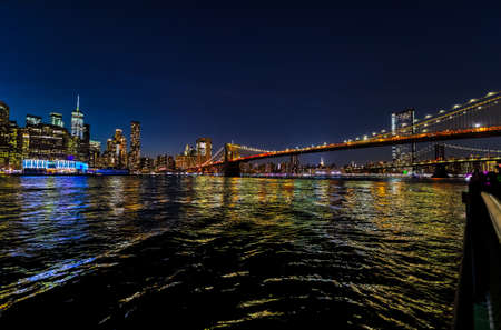 New York Manhattan sunset viewのeditorial素材