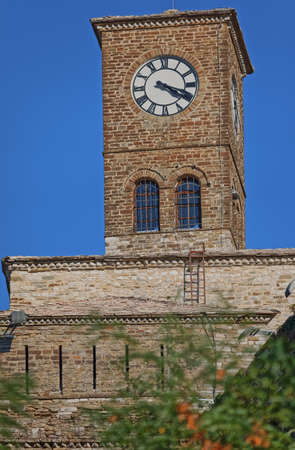 Old Gjirokaster clock tower in Albaniaの写真素材
