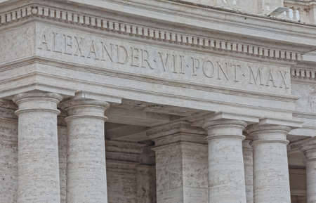 Saint Statues at St Peters Square in Vatican Cityのeditorial素材