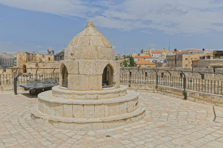 Dome in the courtyard of the Tower of David in Jerusalem