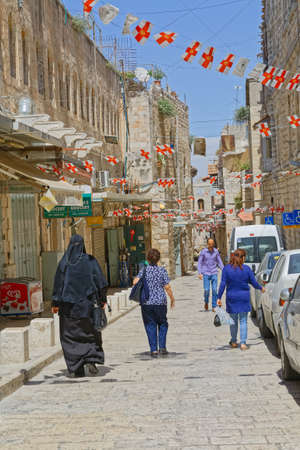 Christian quarter in the Jerusalem near New Gateのeditorial素材