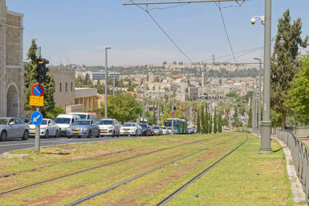 View from the New Gate to the new parts of the Jerusalemのeditorial素材