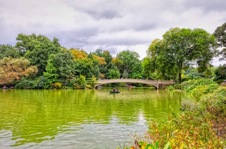Bow Bridge in the Central Park, New Yorkのeditorial素材