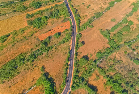 New paved road in the Dalmatian hinterlandの写真素材
