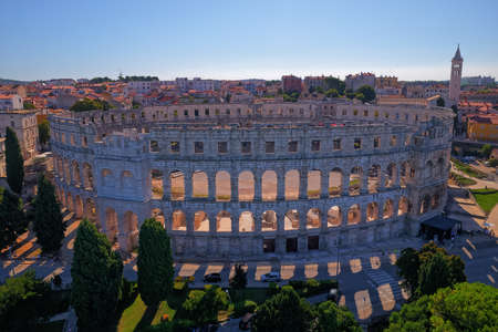 Arena ancient Roman amphitheater in Pulaのeditorial素材