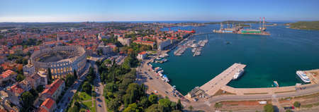 Arena ancient Roman amphitheater in Pulaのeditorial素材