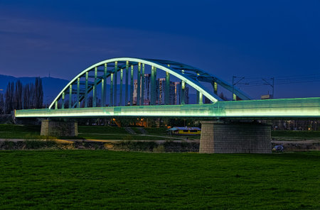 The railway bridge over the Sava River in Zagreb