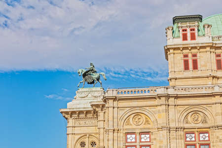 Statue of Harmony on Vienna State Opera Wiener Staatsoper buildingのeditorial素材