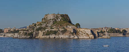 Old Venetian fortress in Corfu town Greeceのeditorial素材