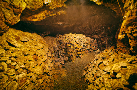 The dark hallway of the old mine at Samobor Croatia